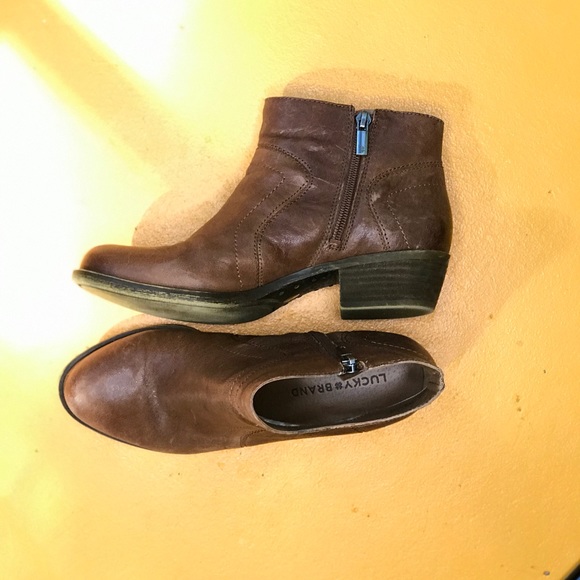Lucky Brand Tan Booties - Picture 1 of 8